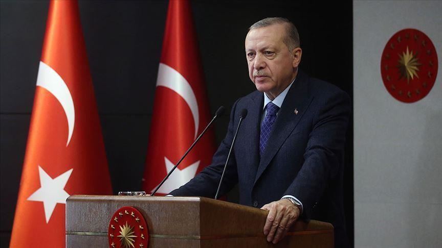 أردوغان خلال إلقاء خطاب