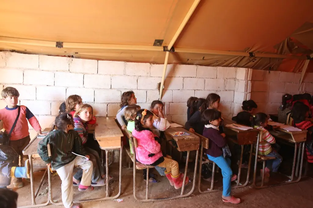 طلاب سوريون في مخيمات الشمال السوري