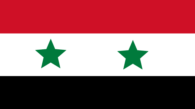 علم سوريا الذي تم اعتماده زمن الوحدة حتى الان