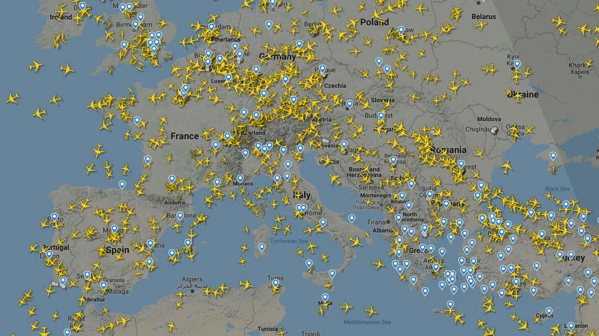 تتبع الرحلات على موقع Flıght radar