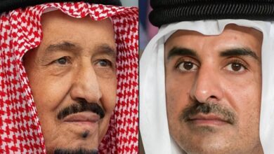 أمير قطر يعزي الملك سلمان