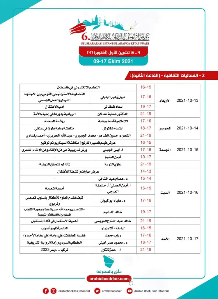 معرض إسطنبول في نسخته السادسة يستأنف نشاطه بعد انقطاع بسبب كورونا